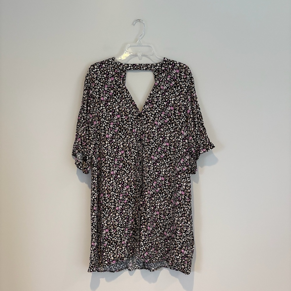 Saltwater LUXE Black and Pink Floral Dress